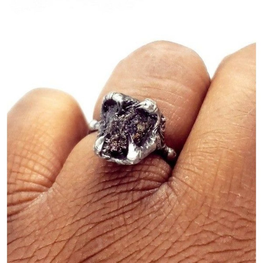 Chalcopyrite crystal Ring